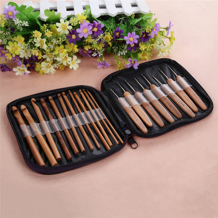 20PCS Bamboo Knitting Weave Needles Set