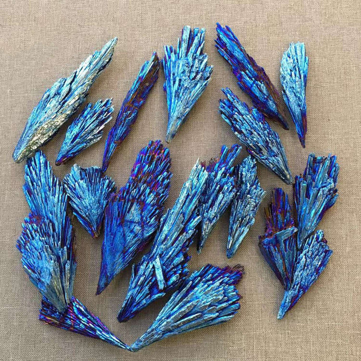 Discover the Beauty of the Peacock Blue Flame Feather Crystal Cluster