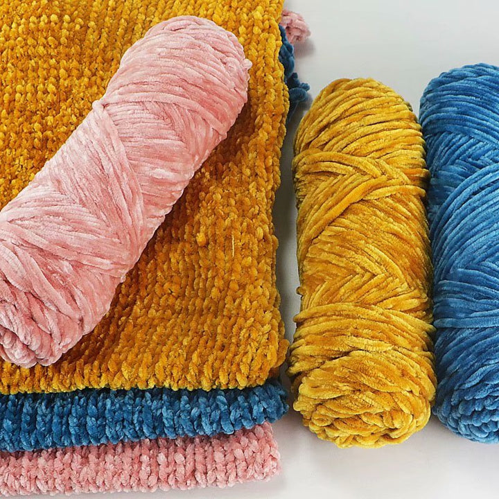 Unleash Your Creativity with Chenille Gold Velvet Thick Knitting Wool Yarn