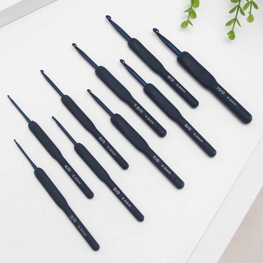 The Ultimate Blue Soft Handle Crochet Hook Set for Craft Enthusiasts