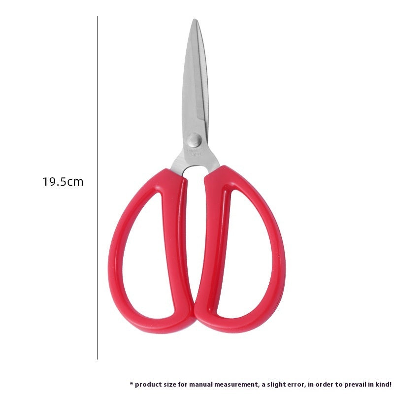 Red Household Scissors Stainless Steel Office Scissors Family Scissors Tailor Cut