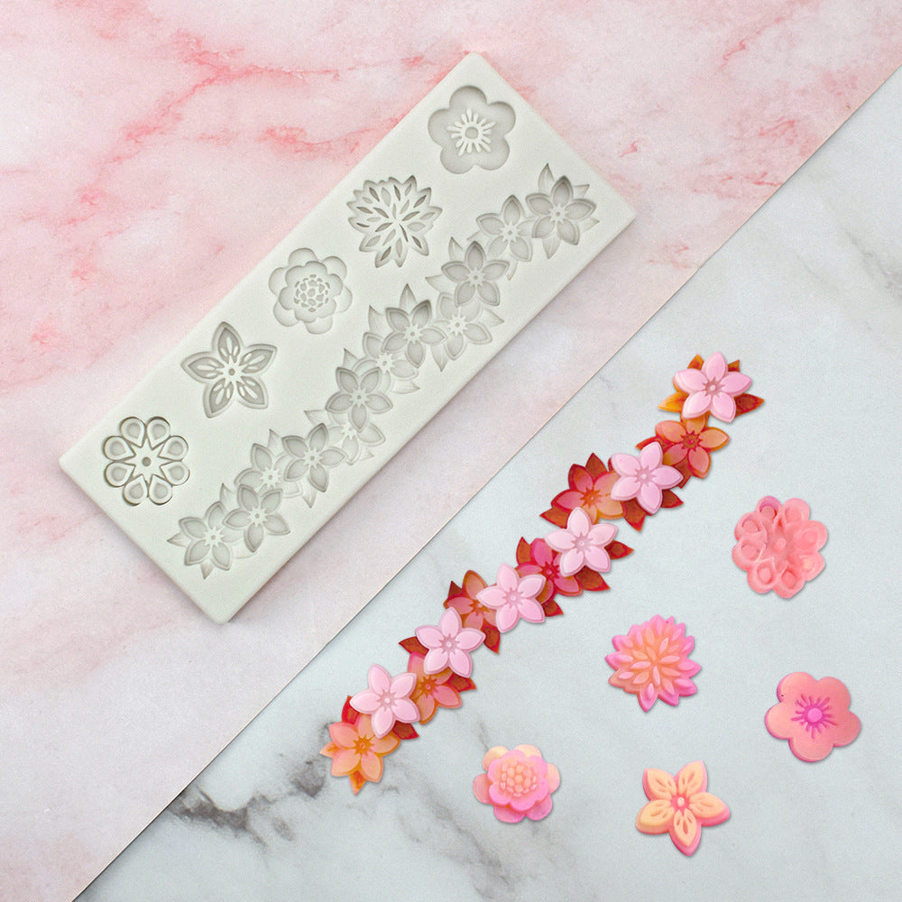 Silicone Mold For Small Flower Fondant Cake