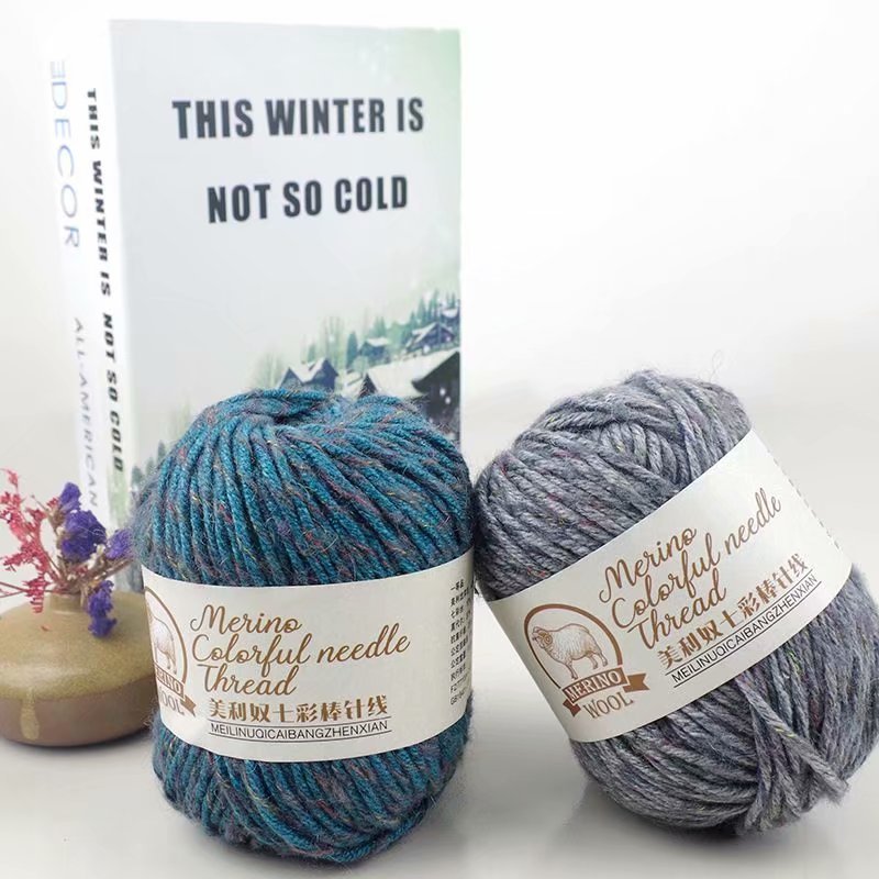 Colorful Stick Wool Knitting Needle