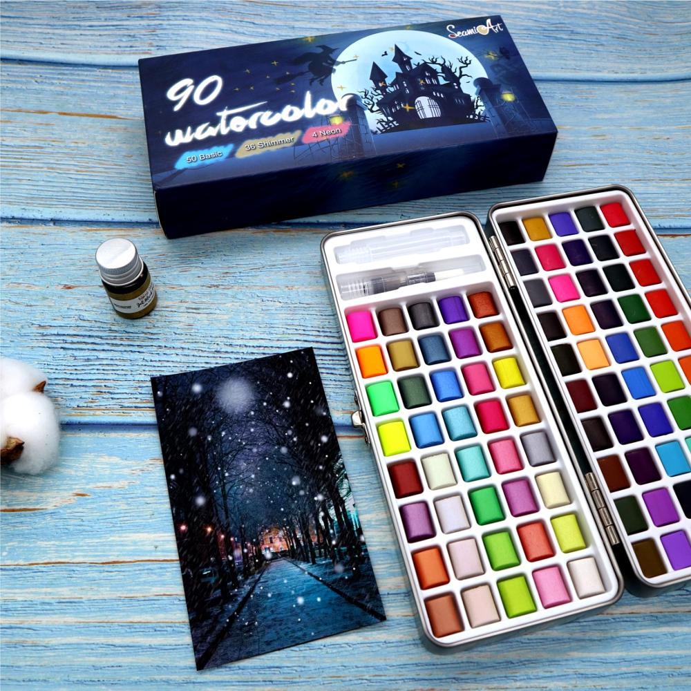 Solid watercolor paint Set