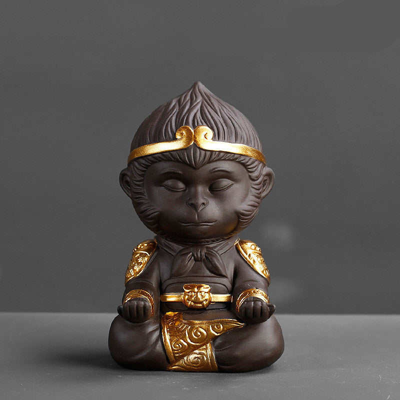 Chinese Purple Clay Kung Fu Sculptures
