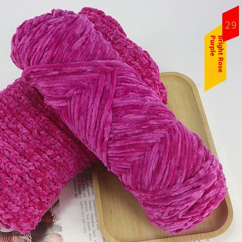 Chenille Gold Velvet Thick Knitting Wool Yarn Ball Scarf Sweater Doll Woven Material Kit