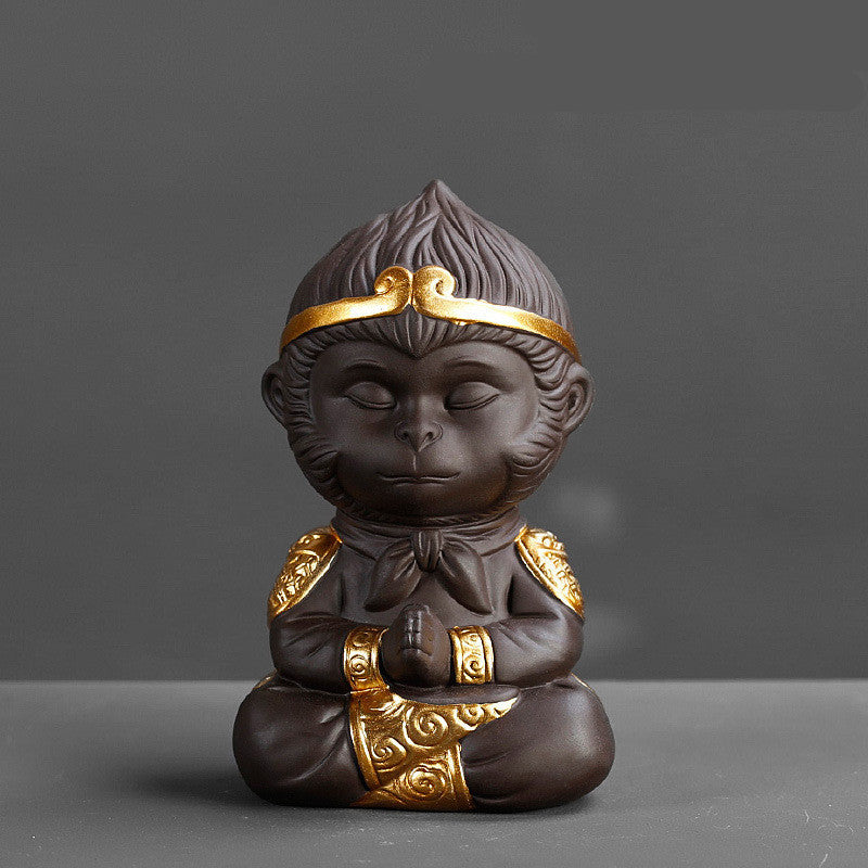 Chinese Purple Clay Kung Fu Sculptures