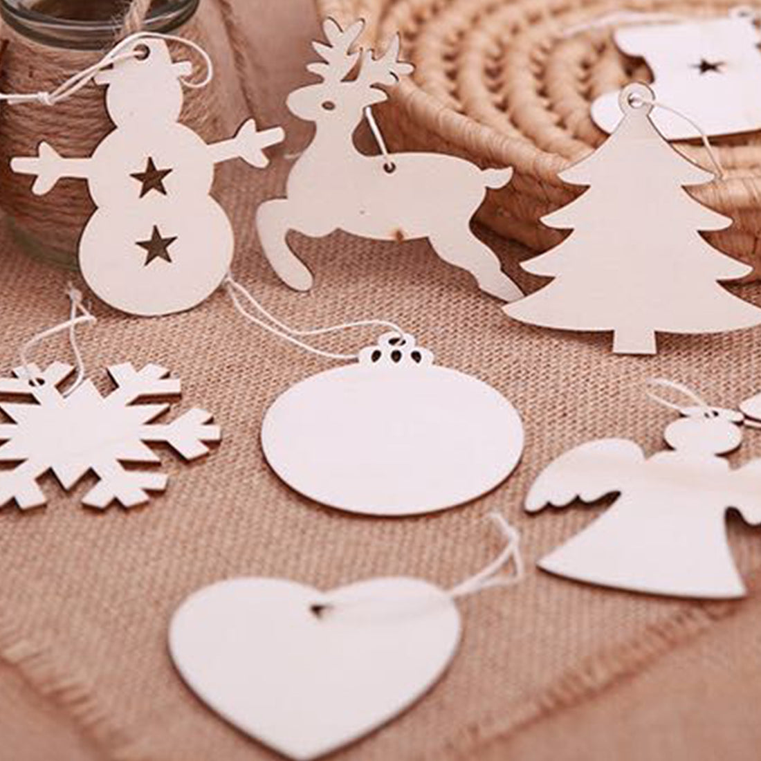 Handmade creative DIY wooden Christmas pendant