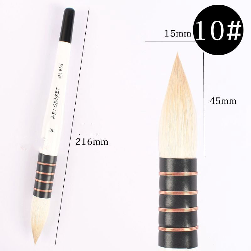 Pointed watercolor brush