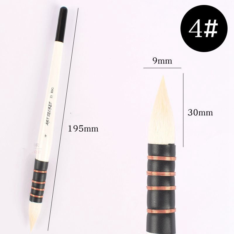 Pointed watercolor brush