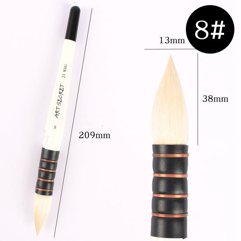 Pointed watercolor brush
