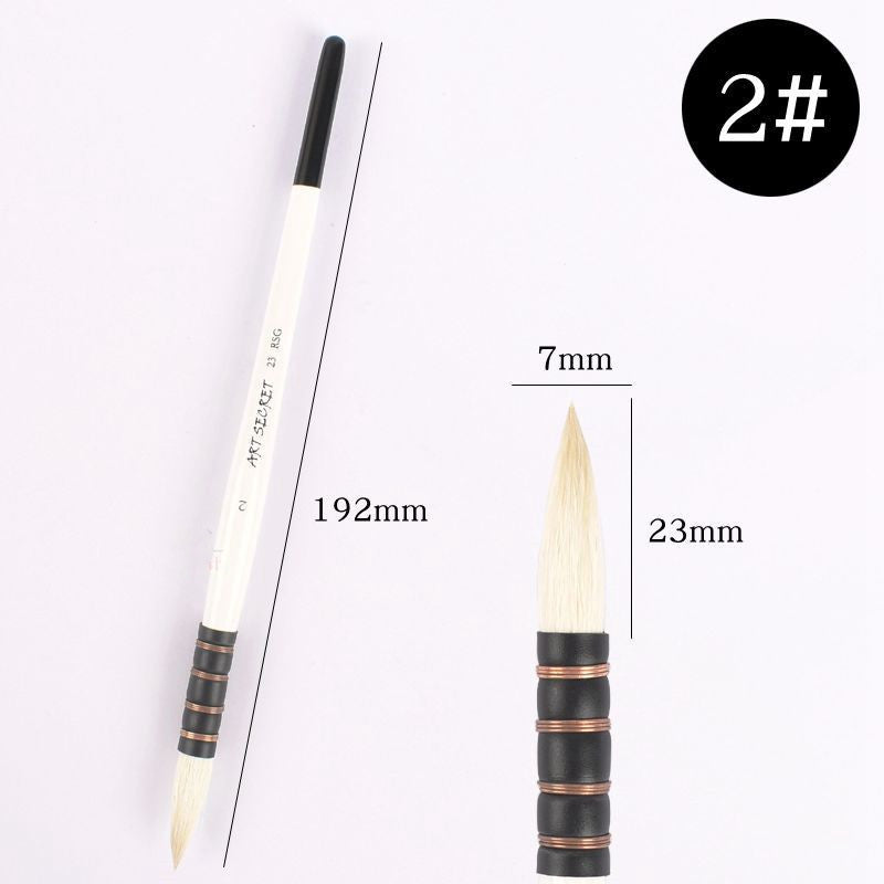 Pointed watercolor brush