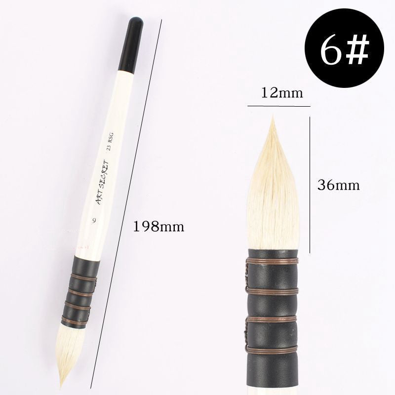 Pointed watercolor brush