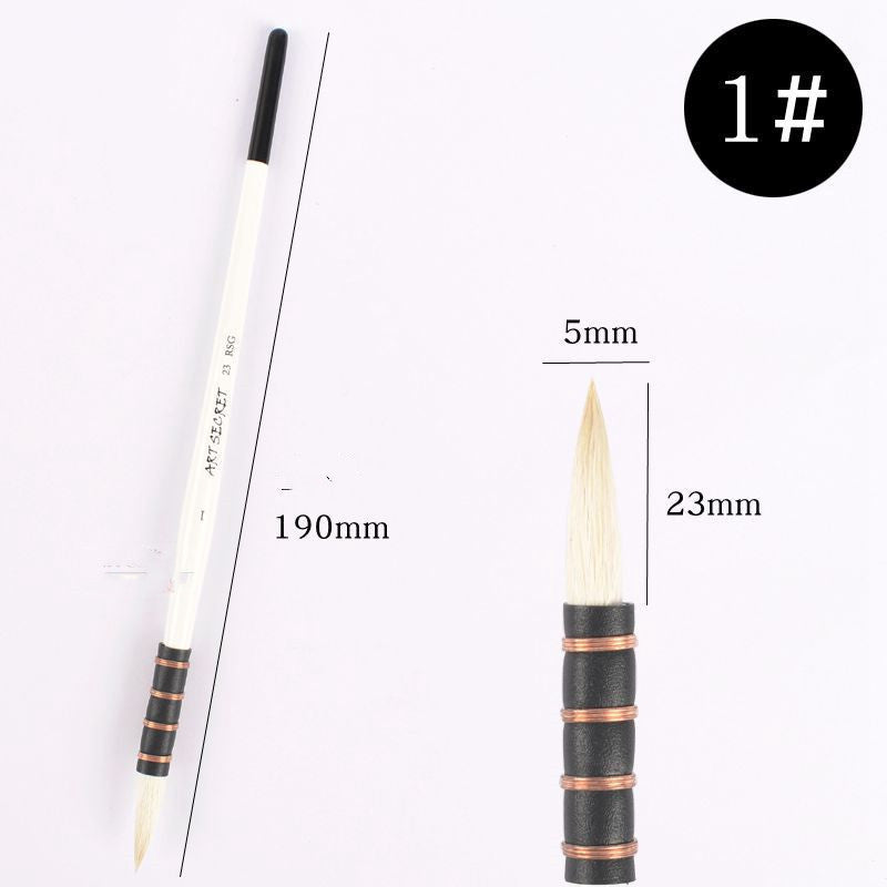 Pointed watercolor brush