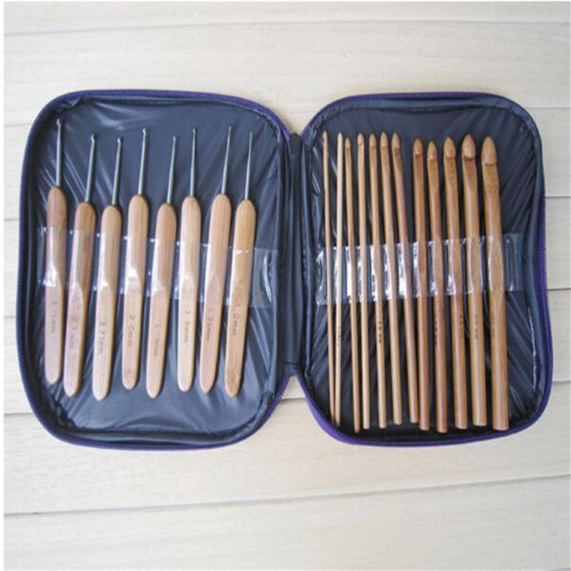 20PCS Bamboo Knitting Weave Needles Set