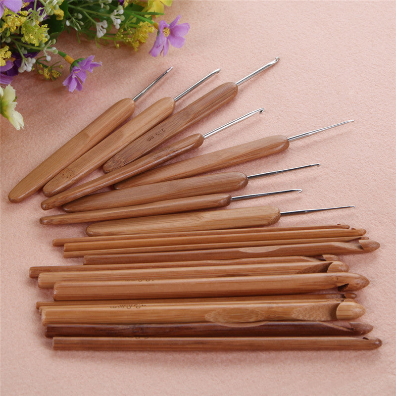 20PCS Bamboo Knitting Weave Needles Set
