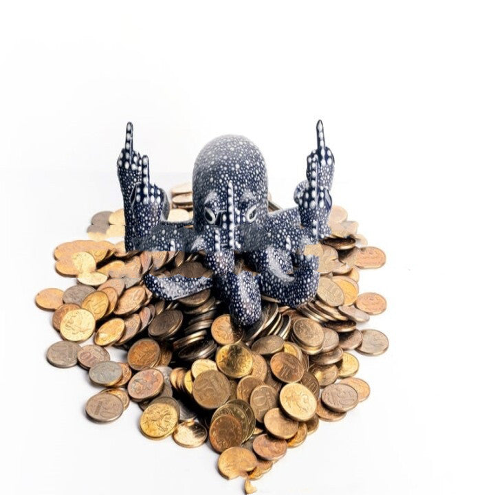 Sculpture Octopus Luminous Resin Decoration