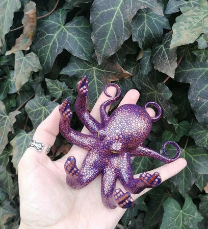 Sculpture Octopus Luminous Resin Decoration