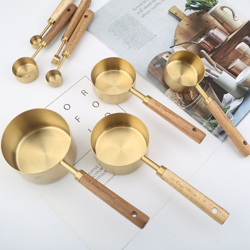 Color Wooden Handle Measuring Spoon