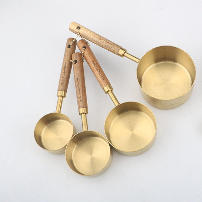 Color Wooden Handle Measuring Spoon