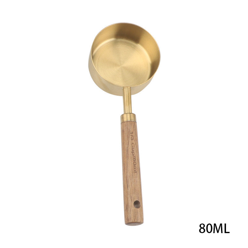Color Wooden Handle Measuring Spoon