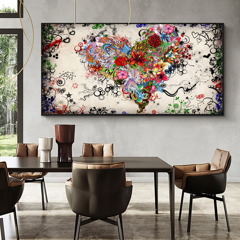 Rose Love Canvas Painting Oil Painting