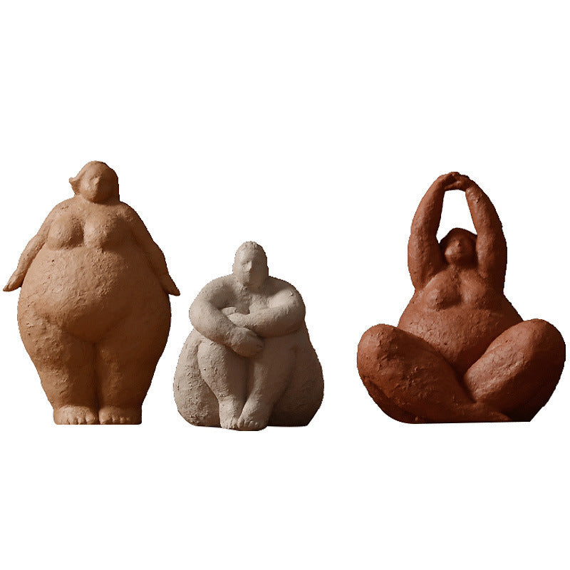 Abstract Art Fat Woman Ornament Resin Craft