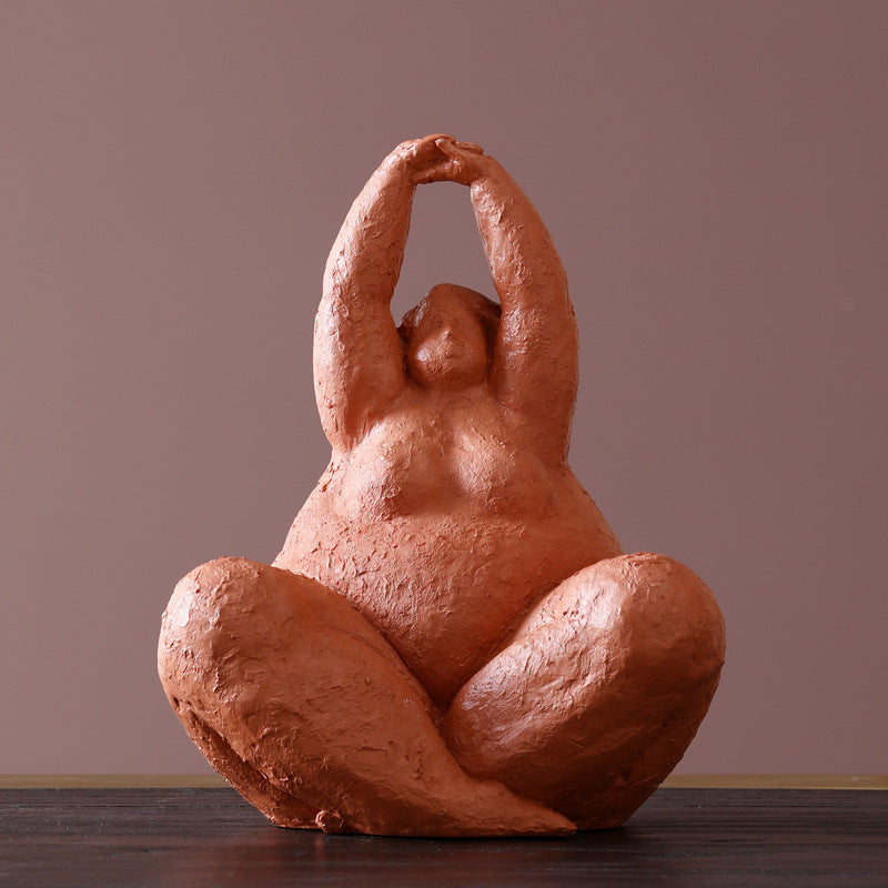 Abstract Art Fat Woman Ornament Resin Craft