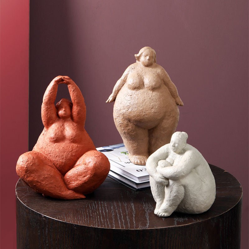 Abstract Art Fat Woman Ornament Resin Craft