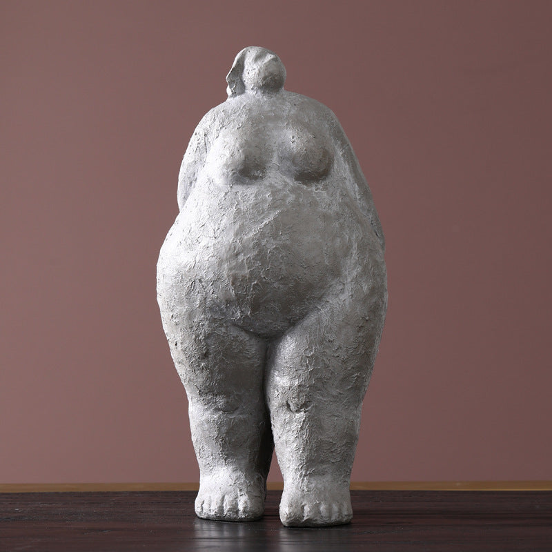 Abstract Art Fat Woman Ornament Resin Craft