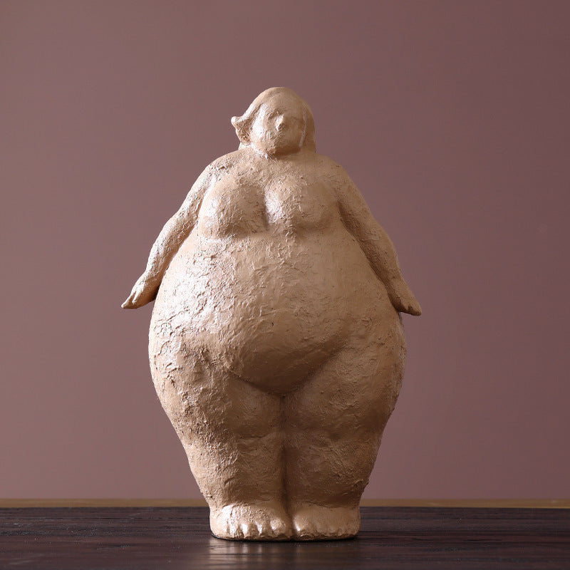 Abstract Art Fat Woman Ornament Resin Craft