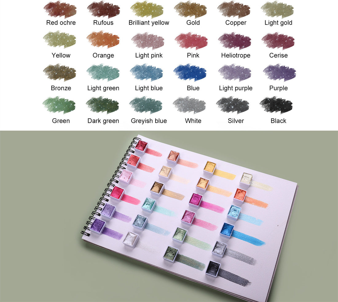 Watercolor 24 Colors With Brush Paint Set