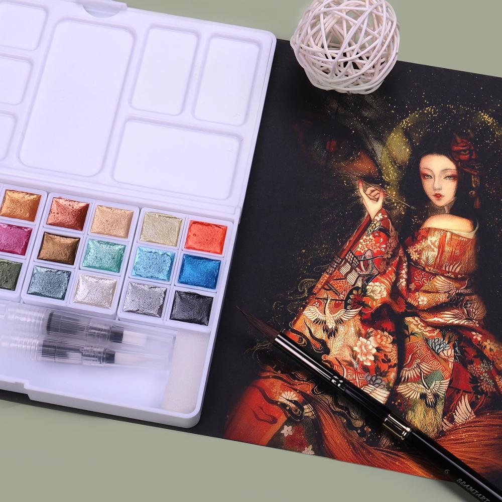 Watercolor 24 Colors With Brush Paint Set