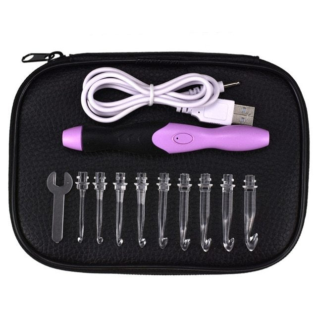 9 Plastic LED Glowing Crochet Hooks