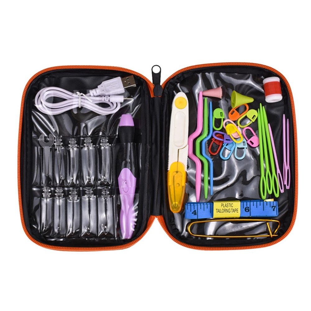 9 Plastic LED Glowing Crochet Hooks