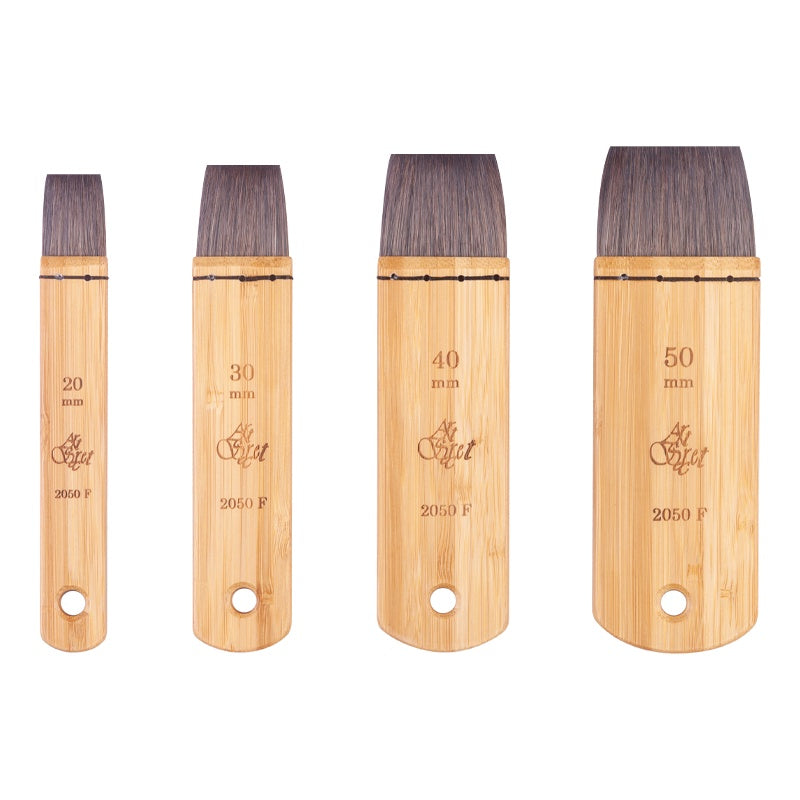 Flat Head Carbonized Bamboo Brush