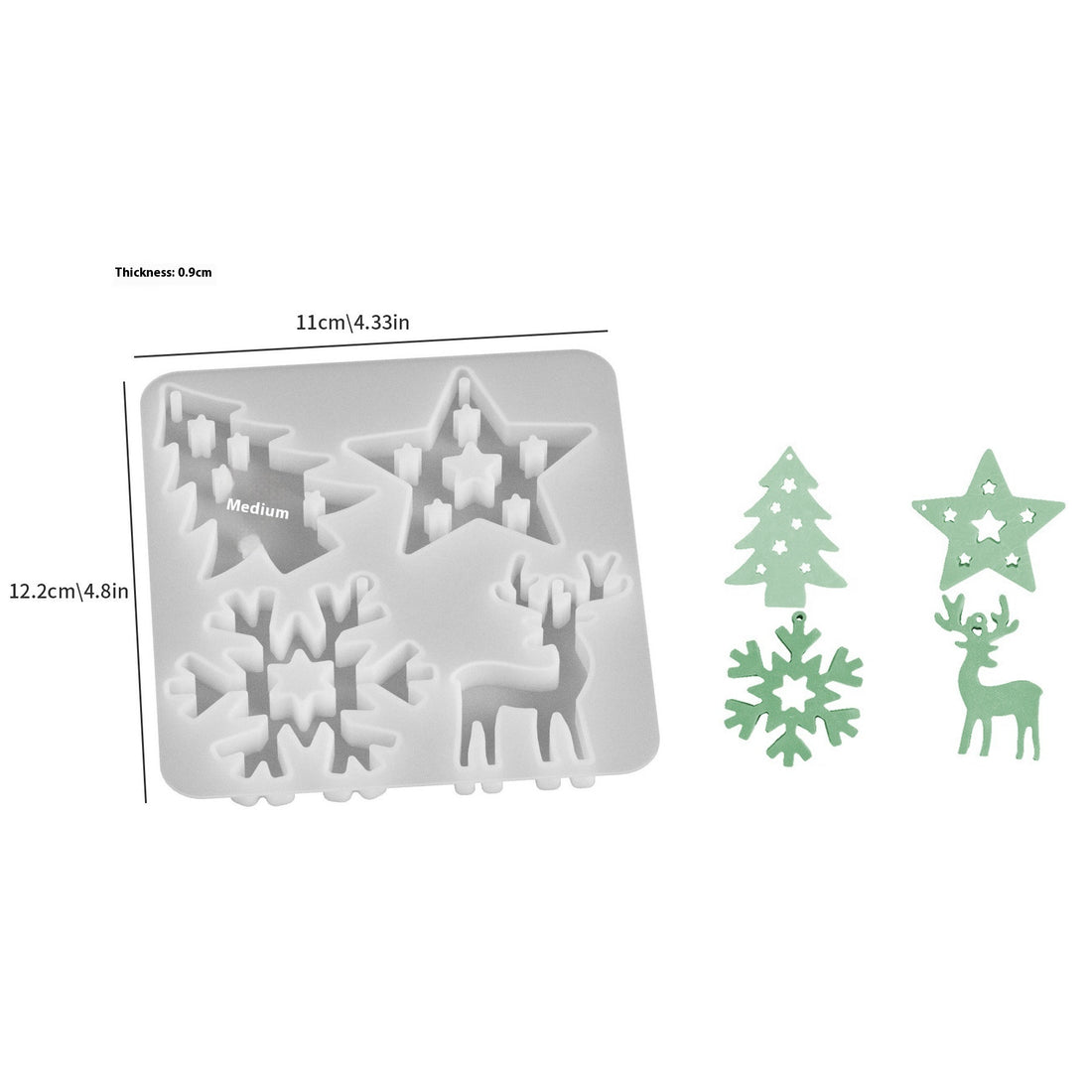 Christmas Pendant Ornaments Pendant Resin Silicone Mold