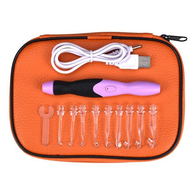 9 Plastic LED Glowing Crochet Hooks