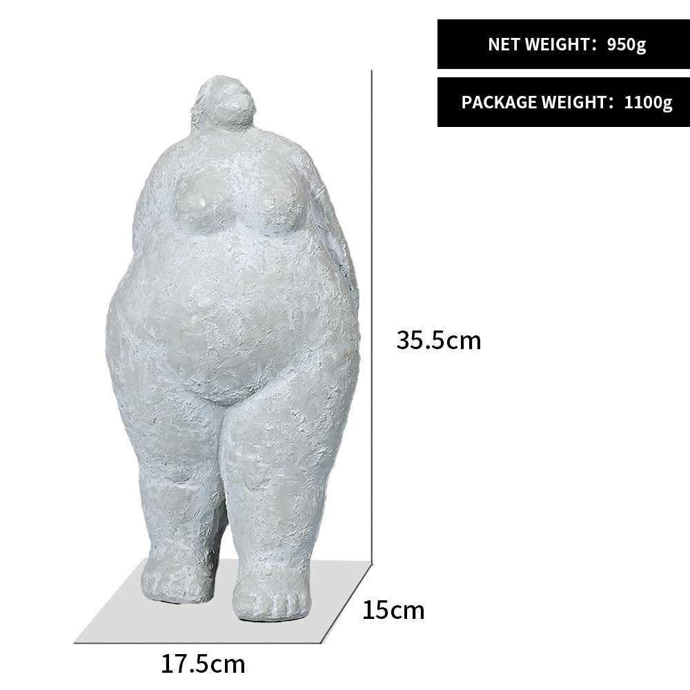 Abstract Art Fat Woman Ornament Resin Craft