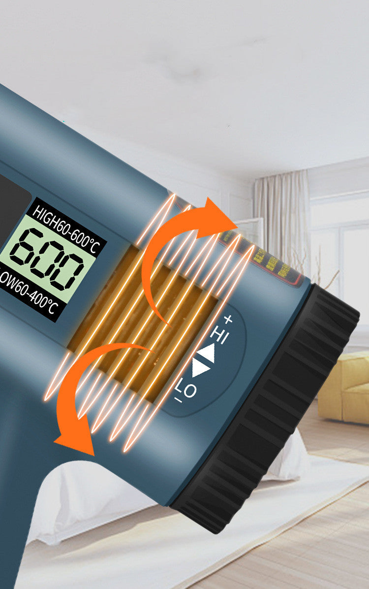 Handheld two-speed thermostat hot air gun