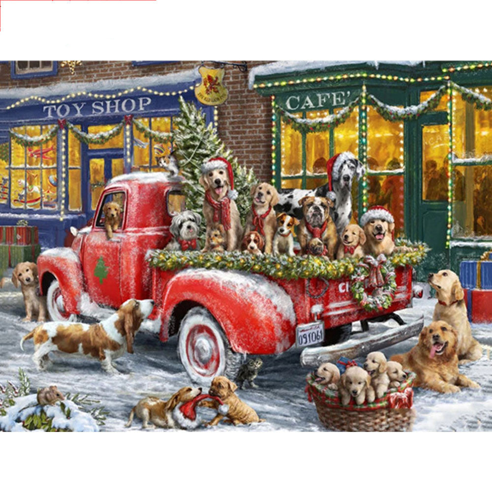 Diamond Painting Christmas Dog Animal Mosaic Crafts Wall Art
