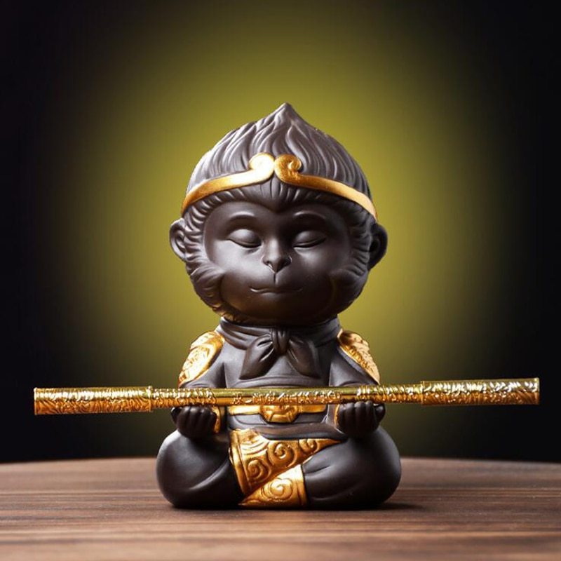Chinese Purple Clay Kung Fu Sculptures