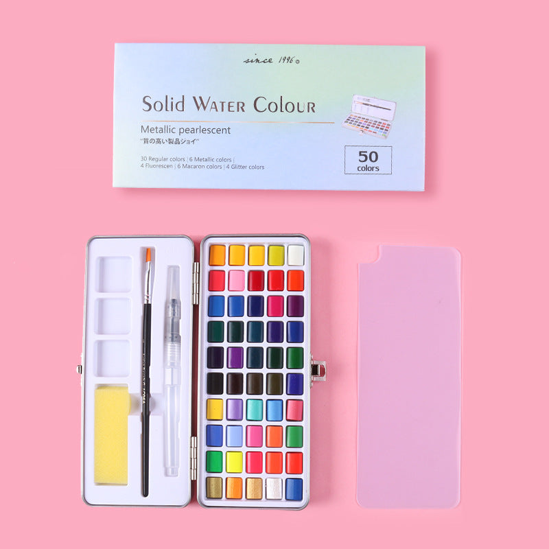 Iron Box Packaging Solid Watercolor Paint Set