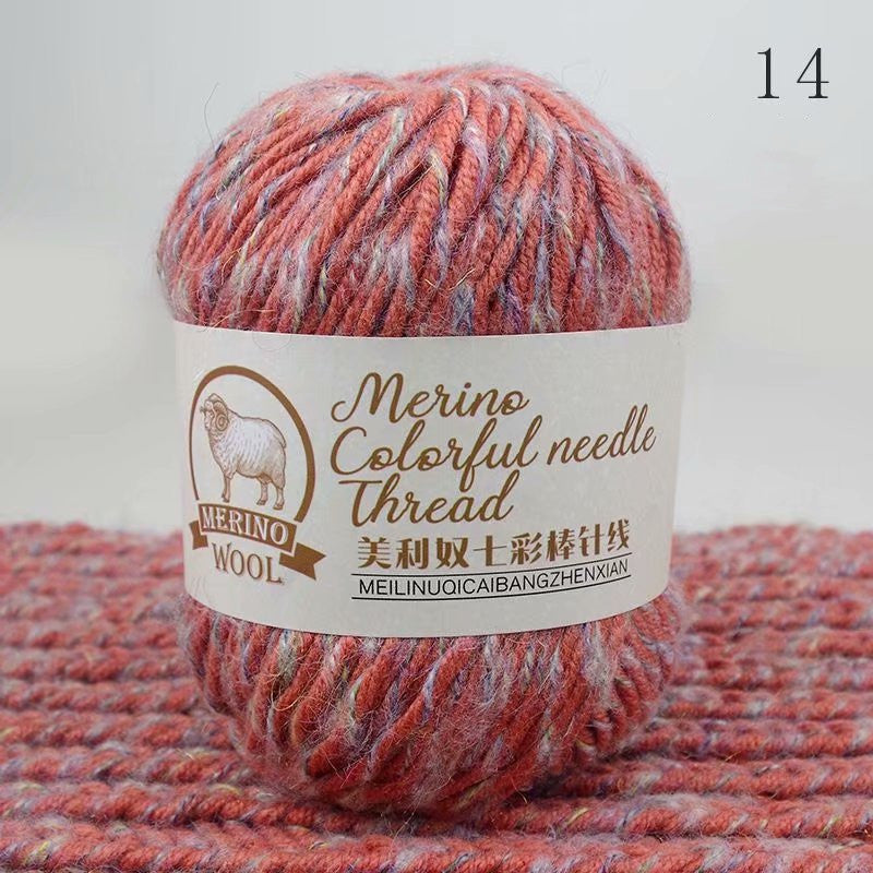 Colorful Stick Wool Knitting Needle