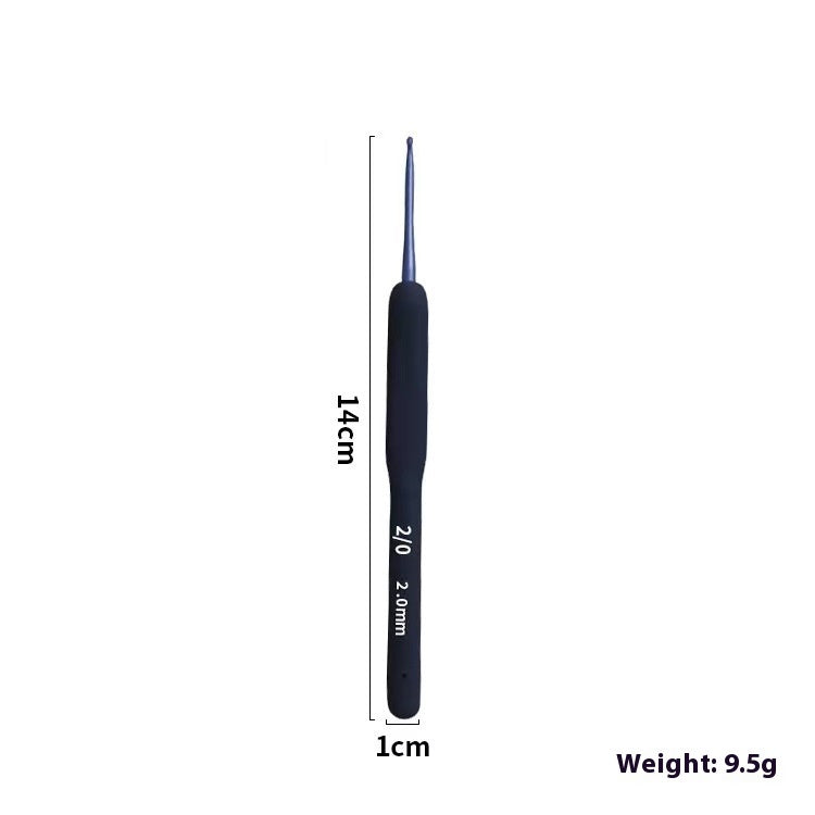 Blue Soft Handle Crochet Hook Set