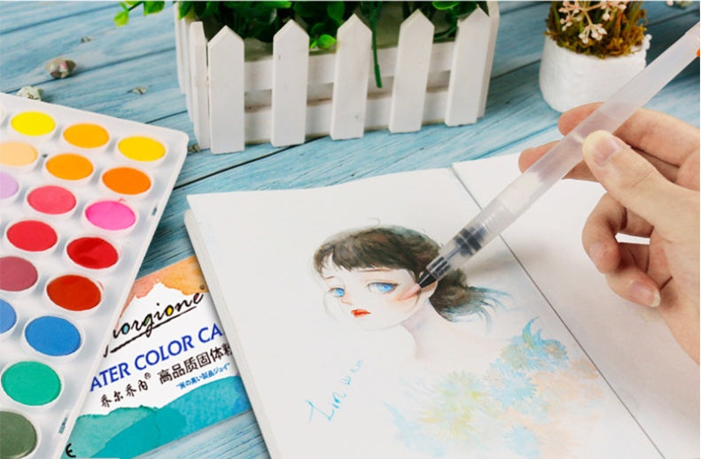 Soft fur watercolor paint brush