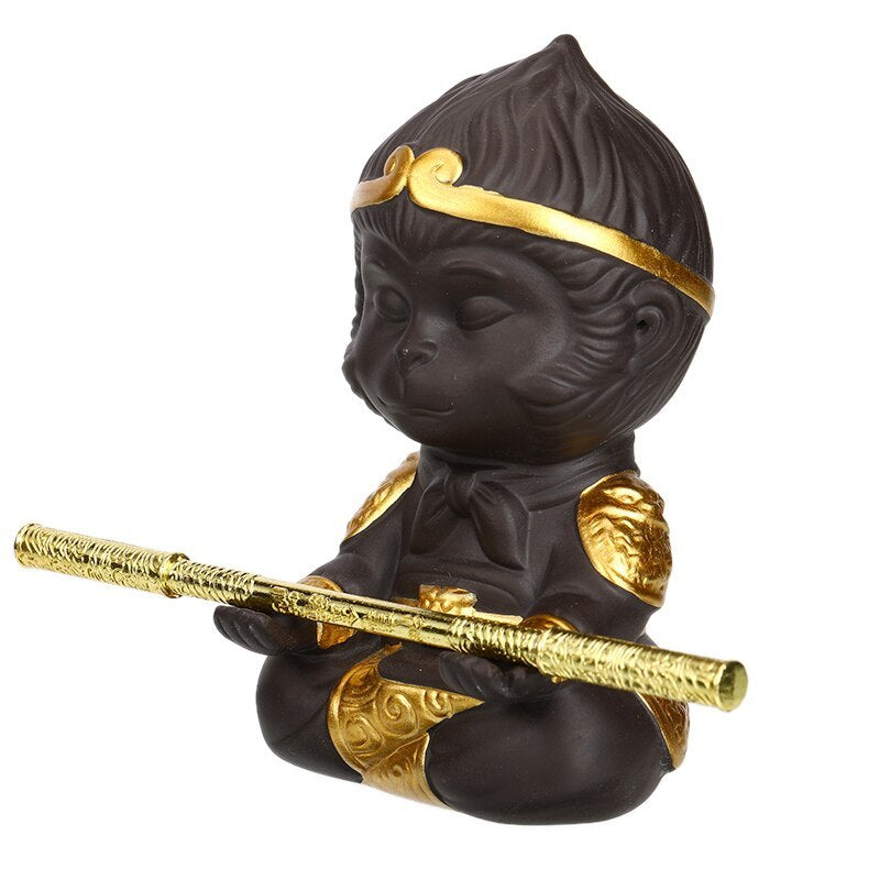 Chinese Purple Clay Kung Fu Sculptures