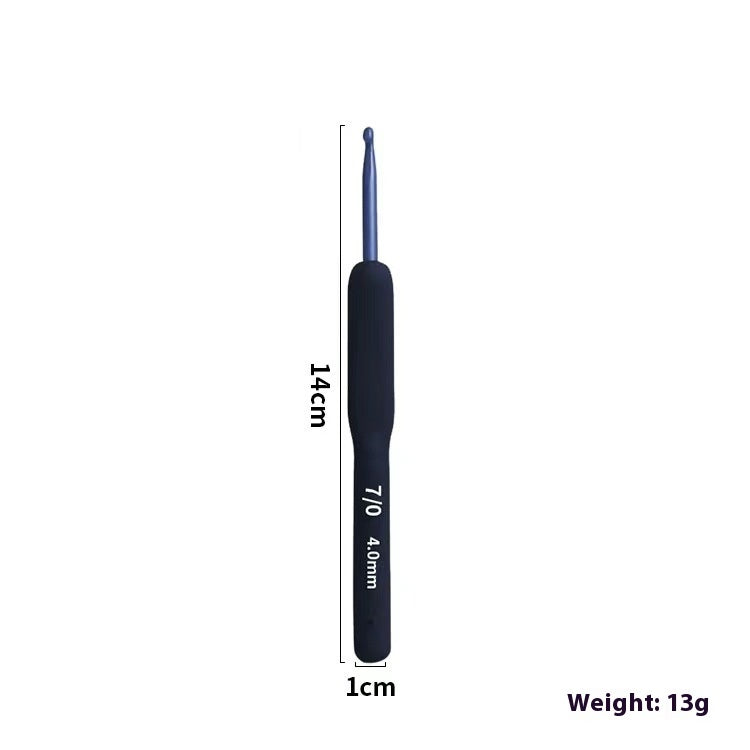Blue Soft Handle Crochet Hook Set