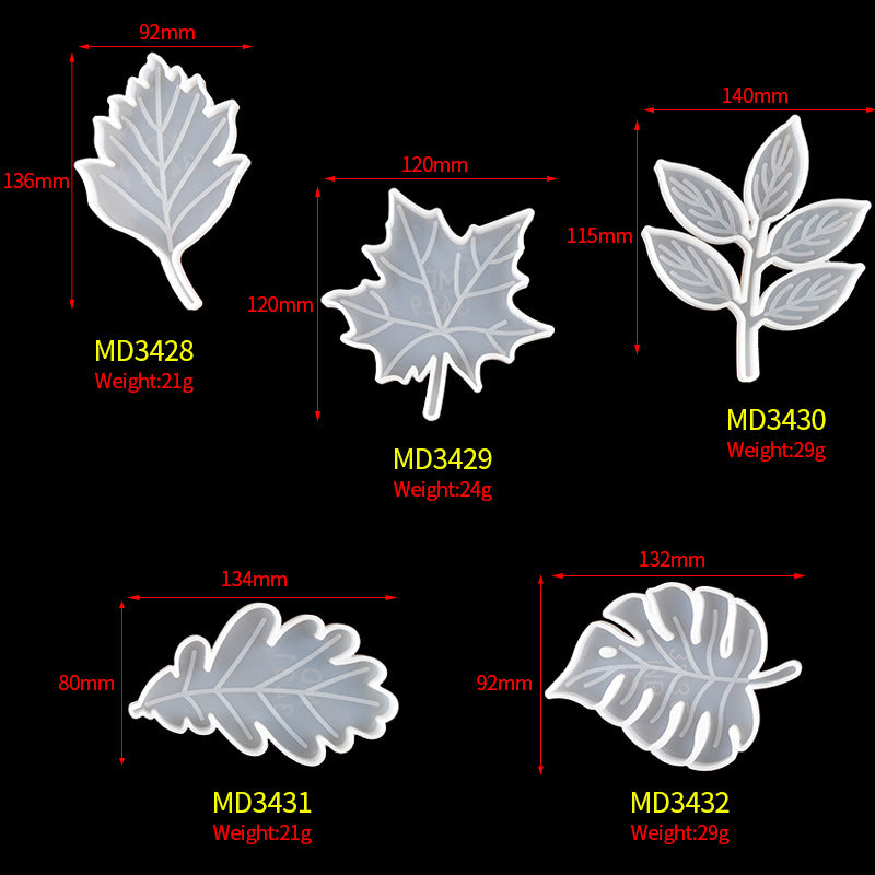 Crystal Silicone Resin Maple Leaf Glue Mold