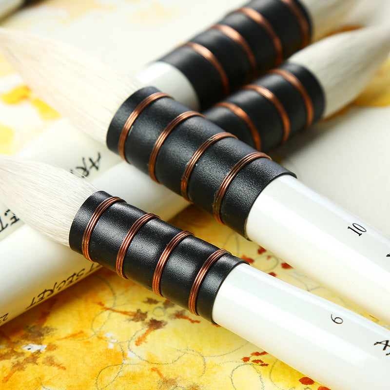 Pointed watercolor brush